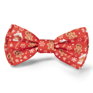 Fuzzyard Gingerbread Snowstorm Dog Bowtie - Small