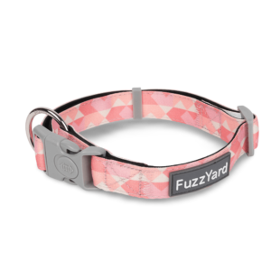 Fuzzyard Neoprene Dog Collar in Pink Lemonade - Small