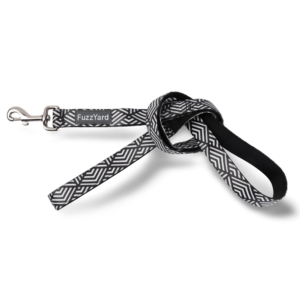 Fuzzyard Dog Lead in Fitzroy Black & White - Small