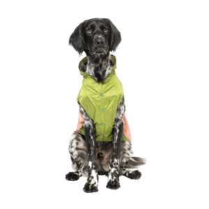 Fuzzyard Ormond Olive Pink Dog Raincoat - size 3
