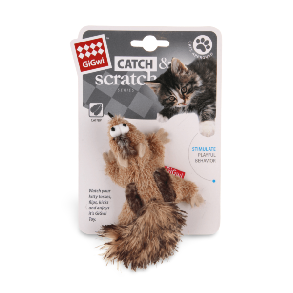 Gigwi Catch Scratch Chipmunk With Catnip – One Size
