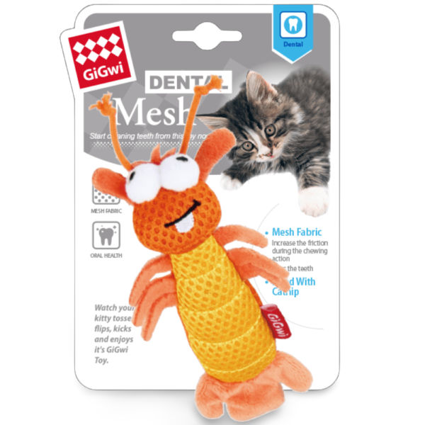 Gigwi Dental Mesh Shrimp With Catnip – One Size