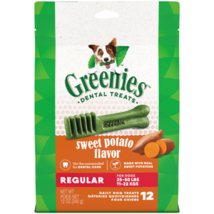 Greenies Sweet Potato Flavoured Regular Dog Dental Treats - 12 Chews