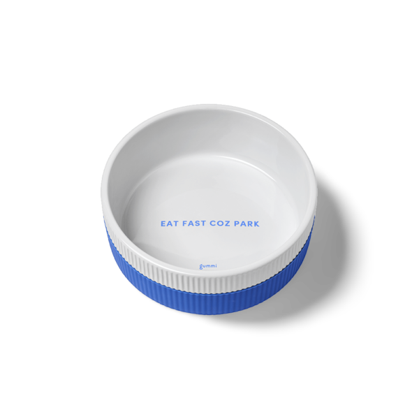 Gummi Ceramic Dog Bowl Blue East Fast Coz Park