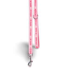 Gummi Slick Silicone Dog Lead in Love Park Pink - Small