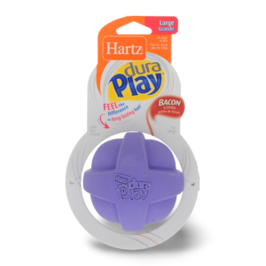 Hartz Duraplay Ball Bacon Scented Dog Toy - Large