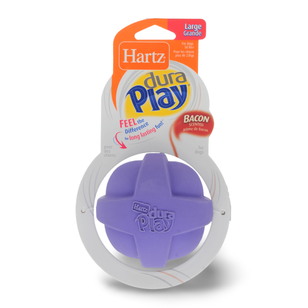 Hartz Duraplay Ball Bacon Scented Dog Toy – Large