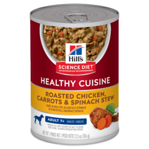Hill's Science Diet 7 Plus Healthy Cuisine Chicken & Carrots Stew Senior Adult Wet Dog Food Cans - 12 x 354g