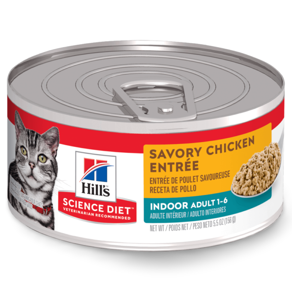Hill’s Science Diet Adult Indoor Savory Chicken Entree Canned Cat Food