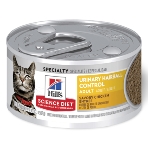 Hill's Science Diet Adult Urinary Hairball Control Savory Chicken Entree Canned Cat Food - 24 x 82g