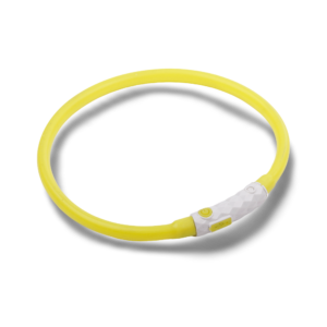 All For Paws K-Nite Yellow Rechargable Light Dog Collar - Medium