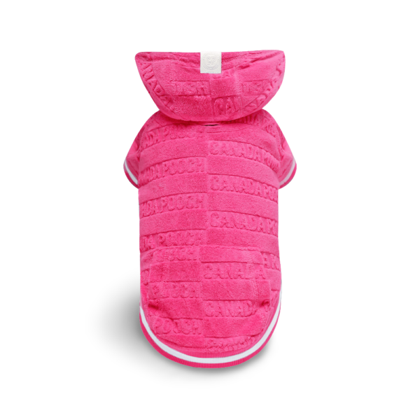 Canada Pooch Beach Bum Towel Hoodie Dog Pink
