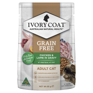 Ivory Coat Grain Free Adult Chicken And Lamb In Gravy Wet Cat Food - 12 x 85g