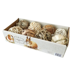 Nature Island Woven Assorted Fun Balls 8 Pack Toys For Small Animals