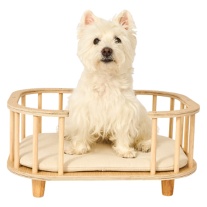 Paws For Life Wooden Cot Style Basket Dog Bed - One Size