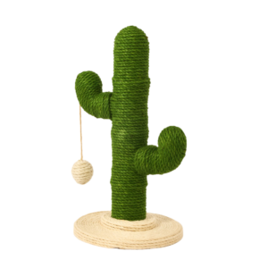 Paws For Life Green Cactus Cat Scratcher with Jute and Sisal Rope - One Size