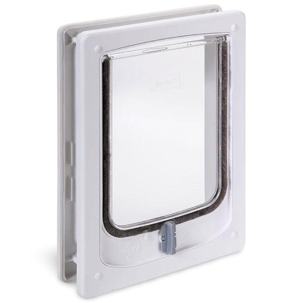 Pet Tek Wood Fitting With Tunnel Dog Door White – small