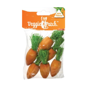Veggie Patch Play Carrot Toys Small Animal Wood Chew - 6 Pack