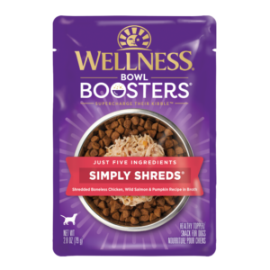 Wellness Bowl Boosters Salmon Adult Wet Dog Food Pouches - 12 x 79g