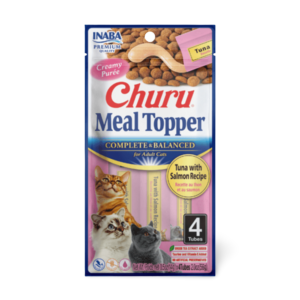 Inaba Churu Tuna Salmon Recipe Cat Meal Topper - 4 x 14g