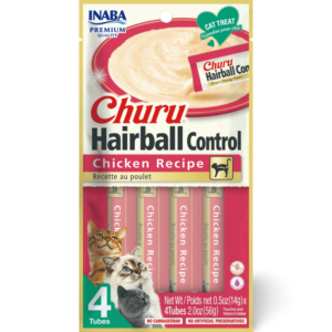 Inaba Churu Hairball Control Chicken Recipe Cat Treats - 4 x 14g