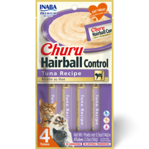 Inaba Churu Hairball Control Tuna Recipe Cat Treats - 4 x 14g
