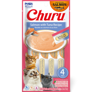 Inaba Churu Salmon With Tuna Recipe Cat Treats - 4 x 14g