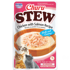 Inaba Churu Stew Chicken With Salmon Recipe Cat Treats - 2 x 40g