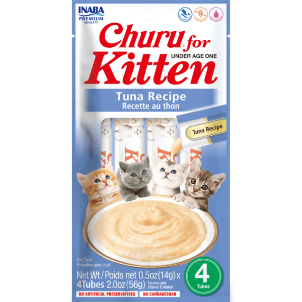 Inaba Churu Tuna Recipe Kitten Cat Treats – 4 x 14g