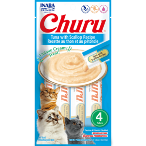 Inaba Churu Tuna With Scallop Recipe Cat Treat - 4 x 14g
