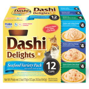 Inaba Dashi Delights Seafood Variety Pack Cat Treats - 12 x 70g