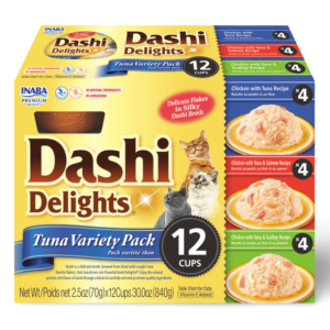 Inaba Dashi Delights Tuna Variety Pack Cat Treats - 12 x 70g