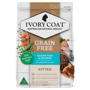 Ivory Coat Grain Free Kitten Ocean Fish And Salmon Dry Cat Food - 2kg