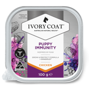 Ivory Coat Inspired by Raw Immunity Chicken Puppy Wet Dog Food - 9 x 100g
