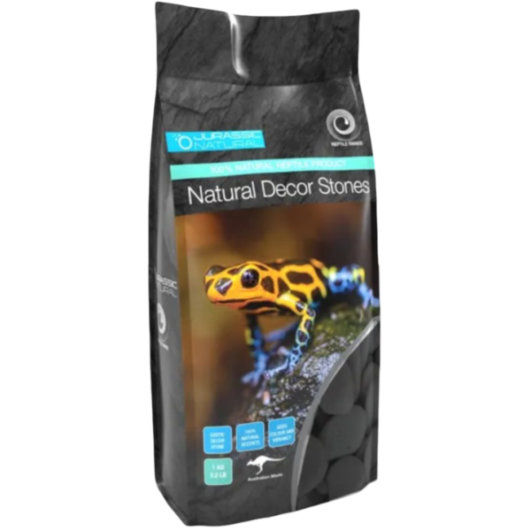Jurassic Natural Natural Stones Reptile Decor Black – 1kg