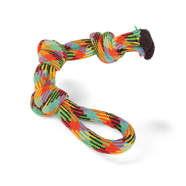 Kazoo Braided Rope Three Knot Tug Dog Toy – One Size