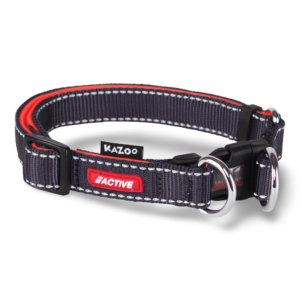 Kazoo Active Adjustable Dog Collar in Slate - Small