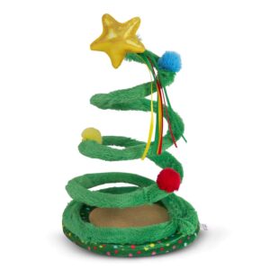 Kazoo Kitty Christmas Bouncy Spring Tree Cat Toy - One Size