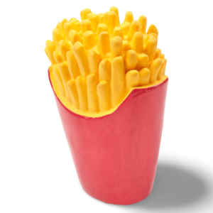 Kazoo Latex Fries Dog Toy - One Size