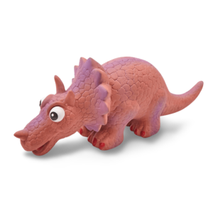 Kazoo Latex Triceratops Dog Toy - Medium
