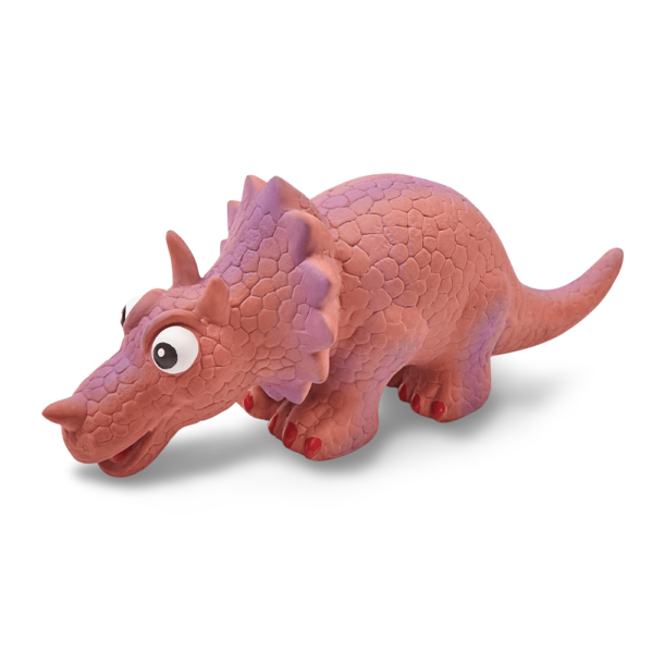 Kazoo Latex Triceratops Dog Toy – Medium