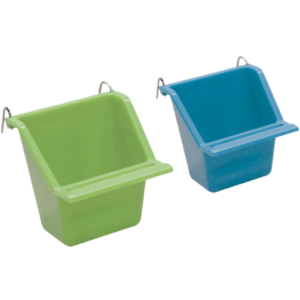 Kazoo Rectangular Feeder 2 Pack Green Blue - Small
