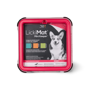 Lickimat Slow Feeder Mini Mat Keeper Pink Pet Mat - 20cm