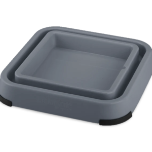 Lickimat Slow Feeder Outdoor Keeper Dog Feeding Bowl Grey - 31cm
