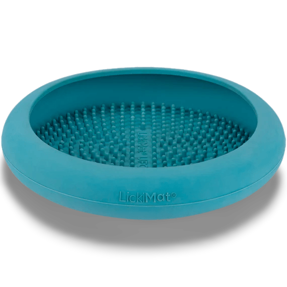 Lickimat UFO Slow Feeder Dog Lick Mat Blue – One Size