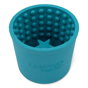 Lickimat Yoggie Slow Feeder Dog Pot Turquoise - 9.5cm