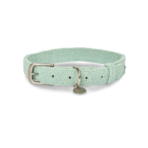 Lilly And Dash Boucle Dog Collar in Sage Green - Small