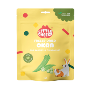 Little Cheeks Freeze Dried Okra Treats for Small Pets - 15g