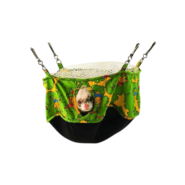 Living World Ferret Fleece Fun House Green – One Size