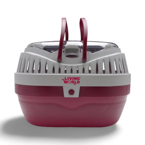 Living World Small Animal Carrier Large Burgundy Grey - each